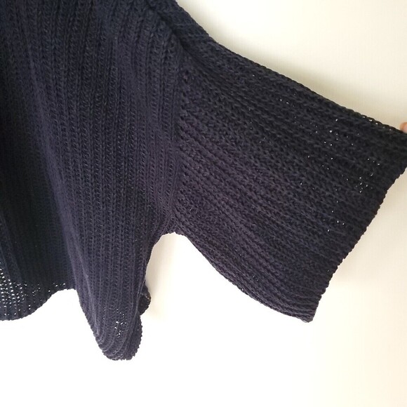 Vintage Eskandar Knit 100% Linen Sweater Womens Large Blue see through Lagenlook - Picture 16 of 16